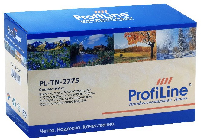Картридж ProfiLine TN-2275 (PL-TN-2275) для принтеров Brother HL-2220/ 2230/ 2240/ 2242D/ 2250/ 2270DW/ 2280DW/ MFC-7360/ 7360N/ 7460DN/ 7860DW/ DCP-7057/ 7057R/ 7060D/ 7060DR/ 7065DN/ 7070D/ FAX-2840/ 2845R/ 2940 2600 страниц