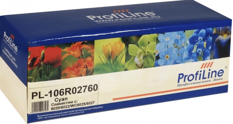 Картридж ProfiLine 106R02760 (PL-106R02760) для принтеров Xerox Phaser 6020/ 6022/ WorkCentre 6025/ 6027 голубой 1000 страниц