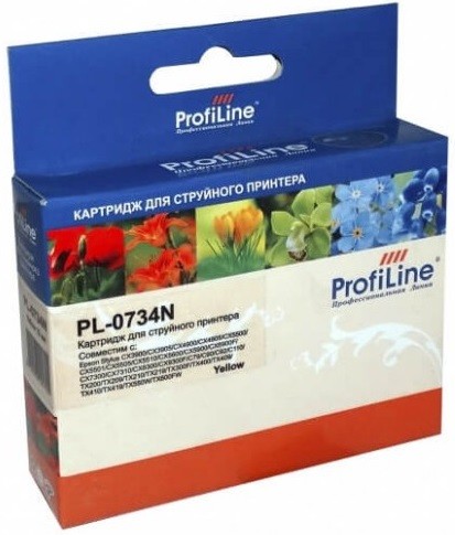 Картридж ProfiLine PL-0734N-Y для принтеров Epson StylusCX3900/ CX8300/ C79/ C110/ TX200/ TX400/ TX600FW, с водными чернилами Yellow