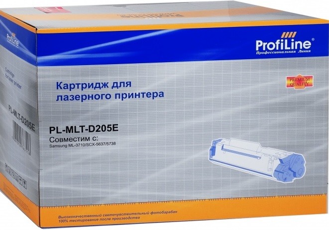Картридж ProfiLine MLT-D205E (PL-MLT-D205E) для принтеров Samsung ML-3312ND/ 3710D/ 3710ND/ 3712ND/ 3712DW/ SCX-4833HD/ 5637FR/ 5637HR/ 5639FR/ 5737FW/ 5739FW 10000 страниц