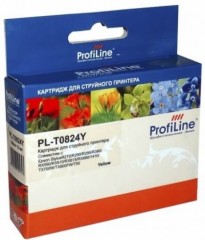 Картридж ProfiLine PL-0824-Y для принтеров Epson StylusR270/ R290/ R295/ R390/ RX590/ RX610/ RX615/ RX690/ 1410/ TX700W/ TX800FW/ T50, с водными чернилами Yellow