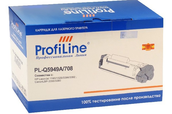 Картридж ProfiLine Q5949A/ 708 (PL-Q5949A/ 708) для принтеров HP LaserJet 1160/ 1320/ 1320N/ 3390/ 3392/ Canon LBP 3300 2500 страниц