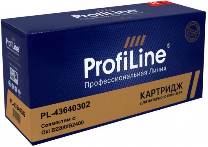 Картридж ProfiLine PL-43640302 для принтеров Oki B2200/ B2400, Black, 2000 копий