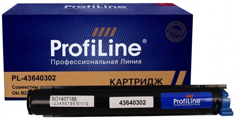 Картридж ProfiLine PL-43640302 для принтеров Oki B2200/ B2400, Black, 2000 копий