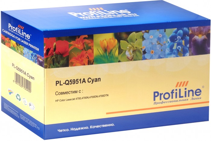 Картридж ProfiLine Q5951A (PL-Q5951A) для принтеров HP Color LaserJet 4700/ 4700n/ 4700dn/ 4700dtn голубой 10000 страниц