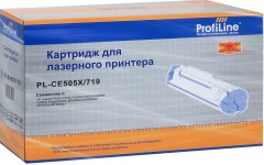 Картридж ProfiLine CE505X/ 719H (PL-CE505X/ 719H) для принтеров HP LaserJet P2050/ P2055/ P2055D/ P2055DN/ Canon LBP 6300dn/ 6650dn/ MF5840dn/ 5880dn/ MF5940 6500 страниц
