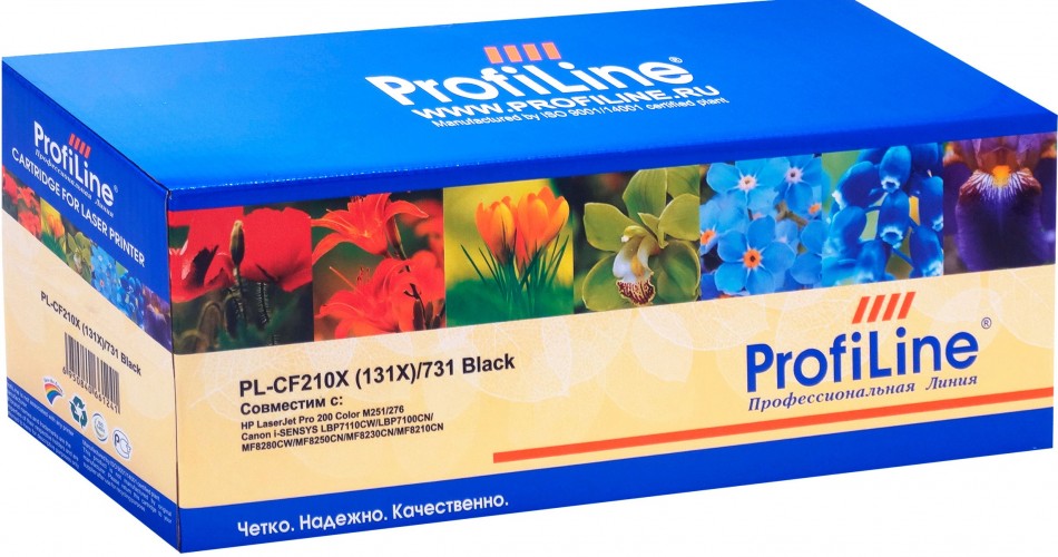 Картридж ProfiLine CF210X/ 731H (PL-CF210X/ 731H) для принтеров HP LaserJet Pro 200 Color M251/ 276 Canon i-SENSYS LBP7110CW/ LBP7100CN/ MF8280CW/ MF8250CN/ MF8230CN/ MF8210CN 2400 страниц черный