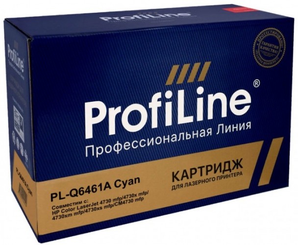 Картридж ProfiLine PL-Q6461A №644A для принтеров HP Color LaserJet 4730 mfp/ 4730x mfp/ 4730xm mfp/ 4730xs mfp/ CM4730 mfp, Cyan, 12000 копий