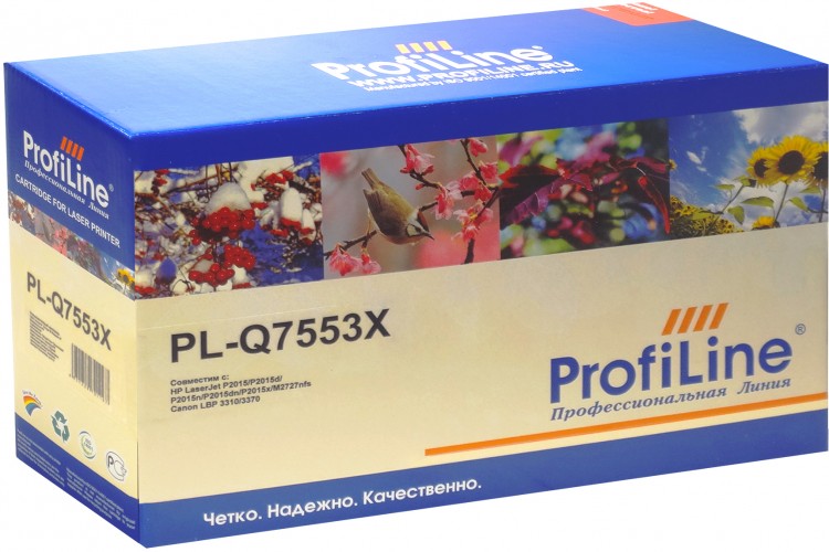 Картридж ProfiLine Q7553X/ 715 (PL-Q7553X/ 715) для принтеров HP LaserJet P2010/ P2014/ P2015/ 2015d/ 2015n/ M2727/ M2727nf / M2727nfs/ Canon LBP-3310/ 3370 7000 страниц