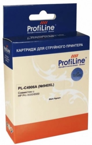 Картридж ProfiLine PL-C4906A №940XL для принтеров HP Officejet Pro 8000/ 8500, пигмент Black