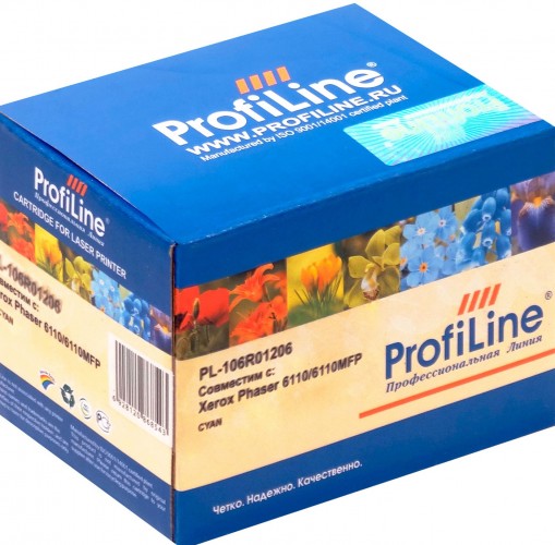 Картридж ProfiLine 106R01206 (PL-106R01206) для принтеров Xerox Phaser 6110/ 6110MFP голубой 1000 страниц