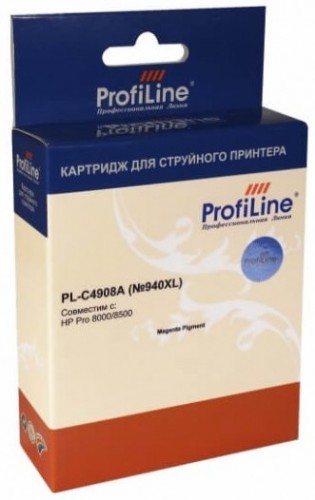 Картридж ProfiLine PL-C4908A №940XL для принтеров HP Officejet Pro 8000/ 8500, пигмент Magenta