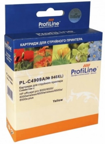 Картридж ProfiLine PL-C4909A №940XL для принтеров HP Officejet Pro 8000/ 8500, пигмент Yellow