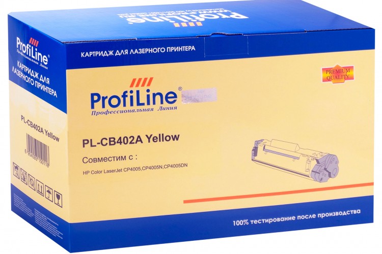 Картридж ProfiLine CB402A (PL-CB402A) для принтеров HP Color LaserJet CP4005/ CP4005DN/ CP4005N желтый 7500 страниц