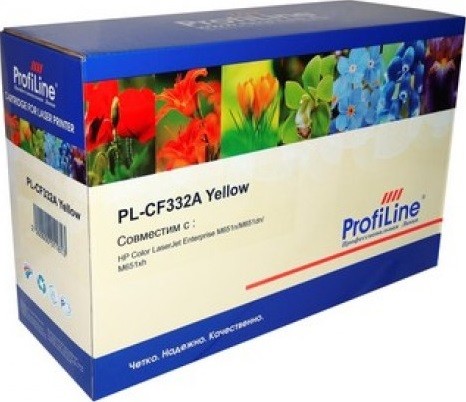 Картридж ProfiLine CF332A (PL-CF332A) для принтеров HP Color LaserJet Enterprise M651dn/ 651n/ 651xh 15000 страниц желтый