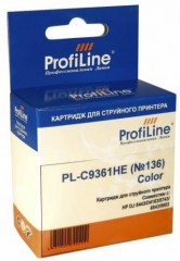 Картридж ProfiLine PL-C9361HE-Color №136 для принтеров HP DJ 5443/ D4163/ 5743/ 6543/ 9803, с чернилами на водной основе Color