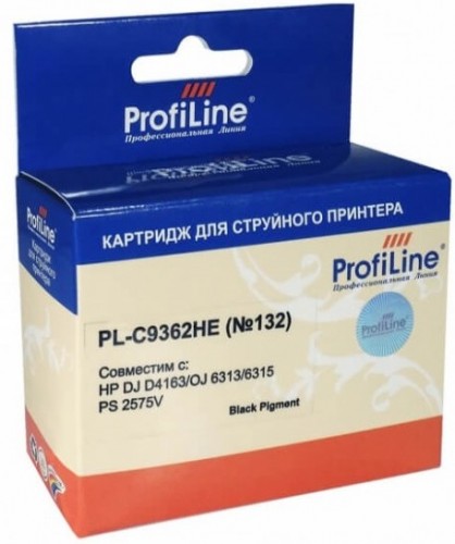 Картридж ProfiLine PL-C9362HE-Bk №132 для принтеров HP DJ D4260/ C4380/ C4480/ C4524/ C4580/ C5280/ D5360/ J5730/ J6410, с чернилами на пигментой основе Black