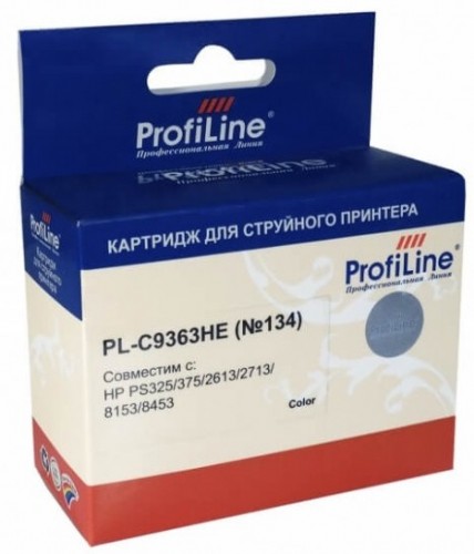 Картридж ProfiLine PL-C9363HE-Color №134 для принтеров HP PS325/ 375/ 2613/ 2713/ 8153/ 8453/ 7103, с чернилами на водной основе Color