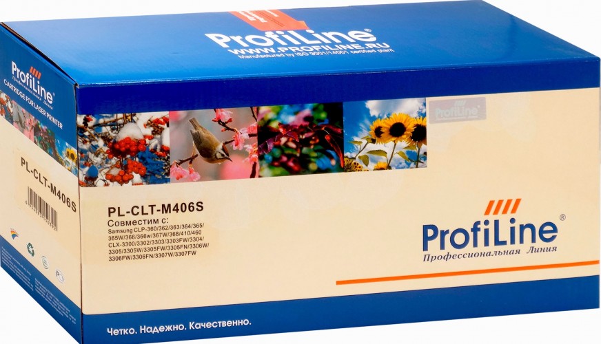 Картридж ProfiLine CLT-M406S (PL-CLT-M406S) для принтеров Samsung CLP-360/ 362/ 363/ 364/ 365/ 365W/ 366/ 366w/ 367W/ 368/ 410/ 460/ CLX-3300/ 3302/ 3303/ 3303FW/ 3304/ 3305/ 3305W/ 3305FW/ 3305FN/ 3306W/ 3306FW/ 3306FN/ 3307W/ 3307FW 1000 страниц пурпурн