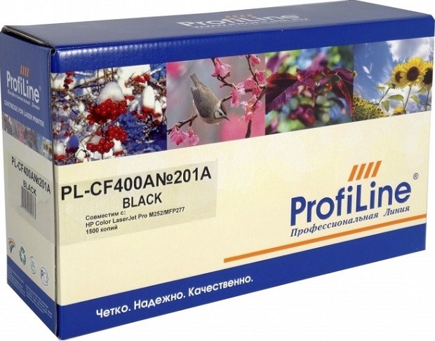 Картридж ProfiLine CF400A (PL-CF400A) для принтеров HP Color LaserJet Pro M252/ MFP277 1500 страниц черный