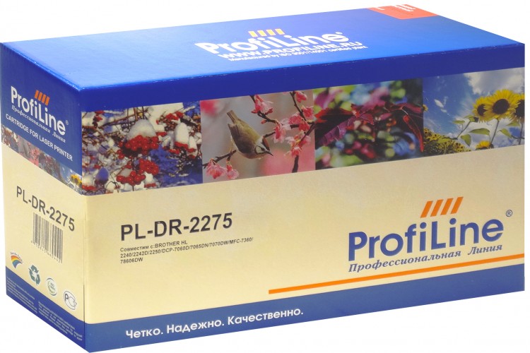 Барабан ProfiLine DR-2275 (PL-DR-2275) для принтеров Brother HL-2132/ 2132R/ 2135W/ 2220/ 2230/ 2240/ 2242D/ 2250/ 2270DW/ 2280DW/ MFC-7360/ 7360N/ 7460DN/ 7860DW/ DCP-7057/ 7057R/ 7060D/ 7060DR/ 7065DN/ 7070D/ FAX-2840/ 2845R/ 2940 12000 страниц