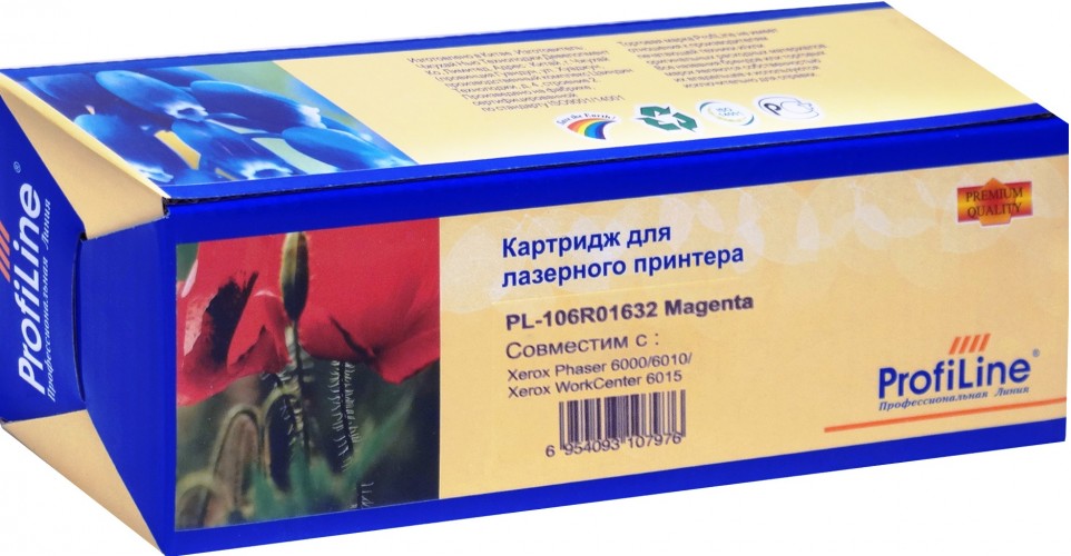 Картридж ProfiLine 106R01632 (PL-106R01632) для принтеров Xerox Phaser 6000/ 6010/ Xerox WorkCenter 6015 пурпурный 1400 страниц